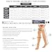 Truform 20-30 mmHg Compression Stockings for Men and Women, Thigh High Length, Dot-Top, Open Toe, Beige, Large
