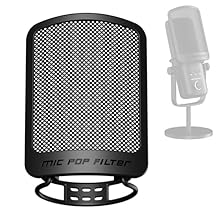 EXCELLENT RECORDING EFFECT: This pop filter for microphone has been rigorously acoustically tested and optimised to effectively block airflow from hitting the microphone and drastically reduce air spray. Make your recordings clear and pure, and ensur...