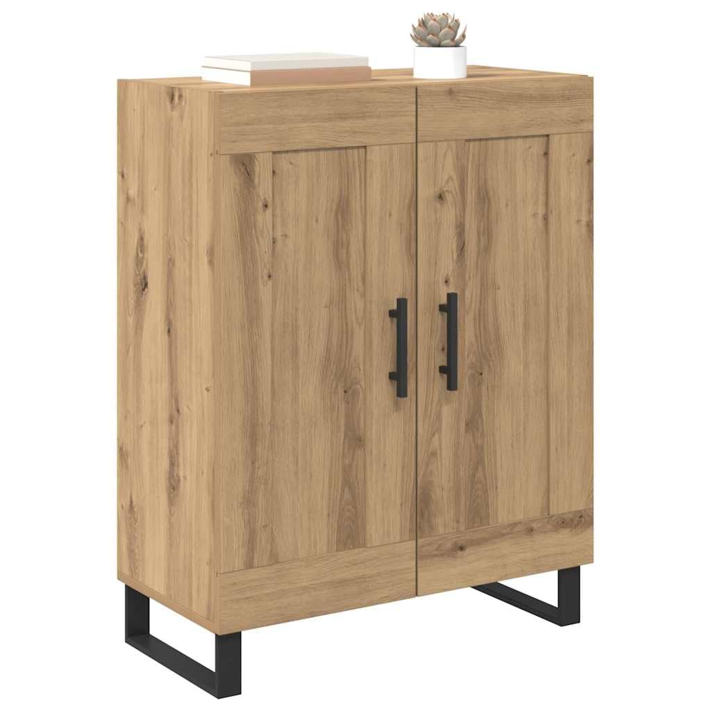 vidaXL Sideboard Artisan Oak 69.5 x 34 x 90 cm, Elegant Rectangular Modern Sideboard, Ample Storage, Functional Family Room Cabinet, Decorative Kitchen Unit
