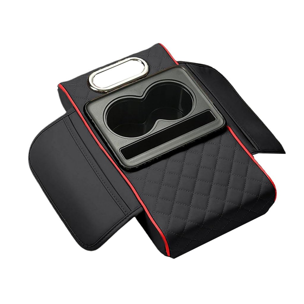 STLYBAZ Leather Car Armrest Cushion for Toyota RAV4 2020-2025, Multifunctional Center Console Cover Armrest Storage Cover Arm Rest Box Accessory