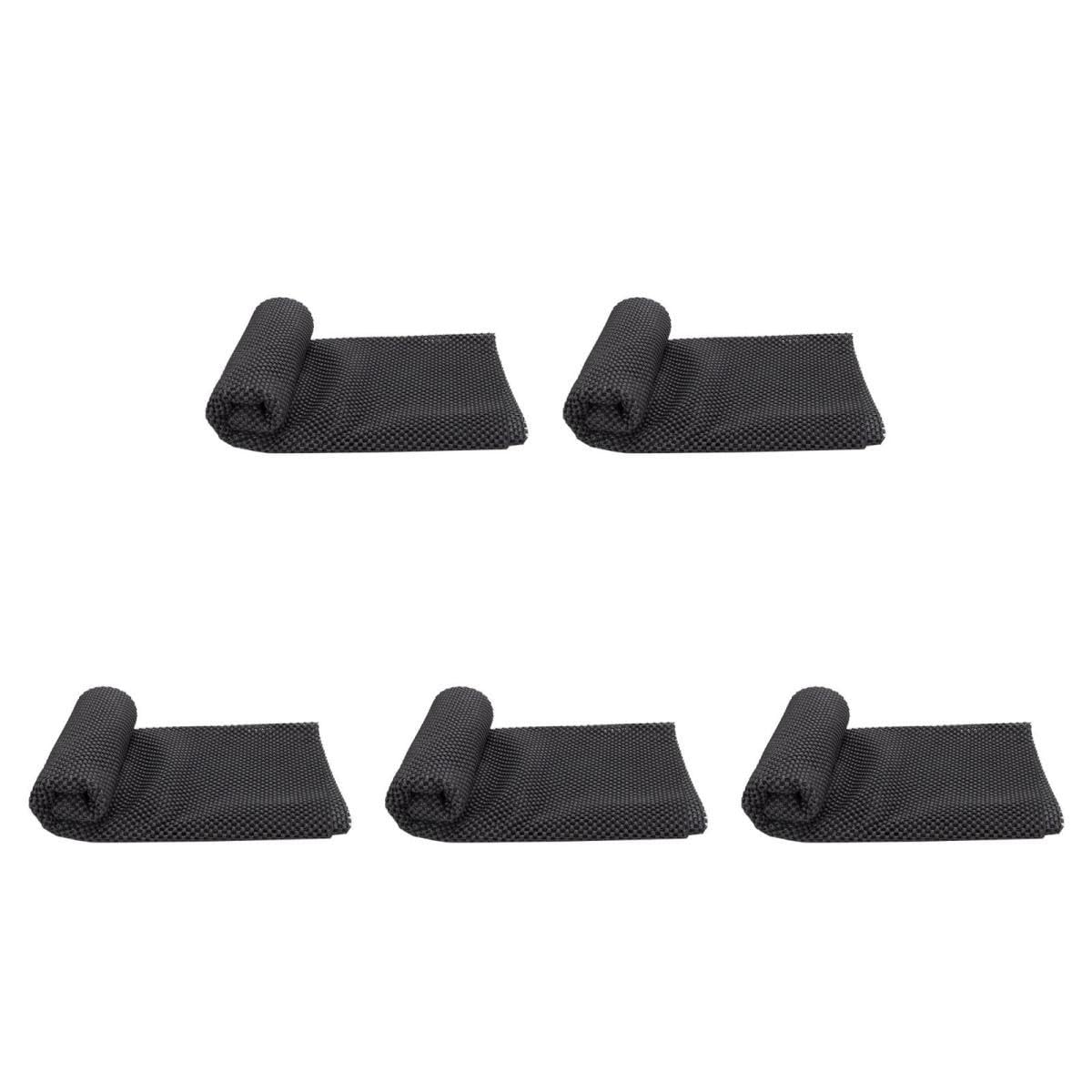 Amosfun 5 Pièces Tapis Antidérapant à Bord Tapis De Voiture Cargaison Universel Tapis De Sol pour Voitures Tapis De Sol De Voiture Nattes Tapis De Coffre De Toit Noir PVC