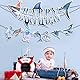 NATOSU Hai-Happy-Birthday-Banner-Set – Partyzubehör mit Meeresthema für Kinder und Jungen. Hai-Geburtstagsbanner und Meerestier-Banner. Strand, Unter dem Meer-Motto-Party-Dekorationen