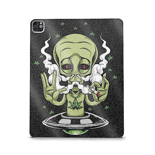 Image of MightySkins Carbon Fiber Skin Compatible with Apple iPad Pro 12.9 inch M2 6th Gen (2022) Full Wrap Kit - Come in Peace | Protective, Durable Textured Carbon Fiber Finish | Easy to Apply | Made in The USA