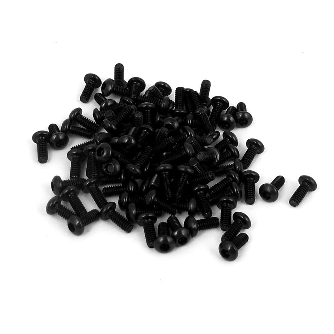 TA-VIGOR M2 Bolts, 100Pcs M2 x 5mm Hex Socket Button Head Screws, M2 x 5mm Bolt, Alloy Steel Fully Threaded Hex Socket Button Head Cap Screws for Repair Industrial Electronic — image 1