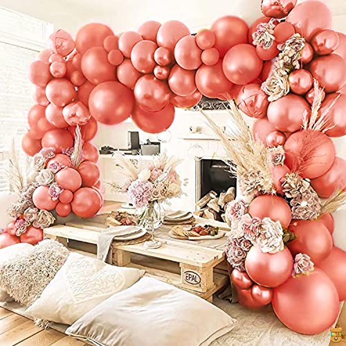ITAF Rose Gold Metallic Finish Shiny Balloons For Birthday/Anniversary/Engagement/Wedding/Baby Shower/Farewell/Any Special Event Theme Party Decoration - Pack of 50