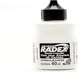 Tinta Para Carimbo, Radex, 186, 40 ml, Preta