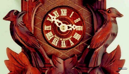 German Cuckoo Clock 1-Day-Movement Carved-Style 20.00 Inch - Authentic Black Forest Cuckoo Clock By Hekas #TOP3