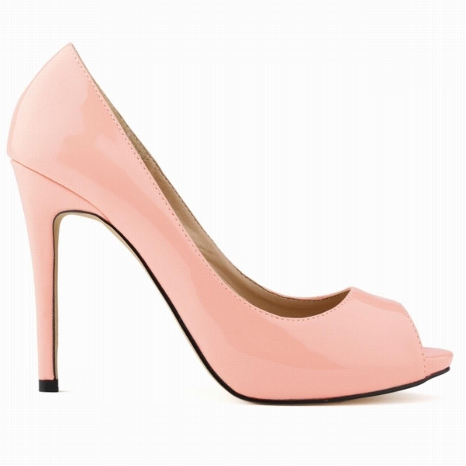 QIANKUN Platform Wedding Shoes Summer Sexy Ladies Open Toe High Heels Sandals Open Toe High Heels-pink,10