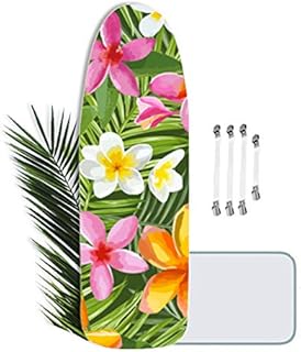 Ironing Board Cover, 100% Cotton, with 3 mm Padding, L 125 x W 45 cm, With Elastic Cord, Easily Handle and Fits Board Beautifully, Size B