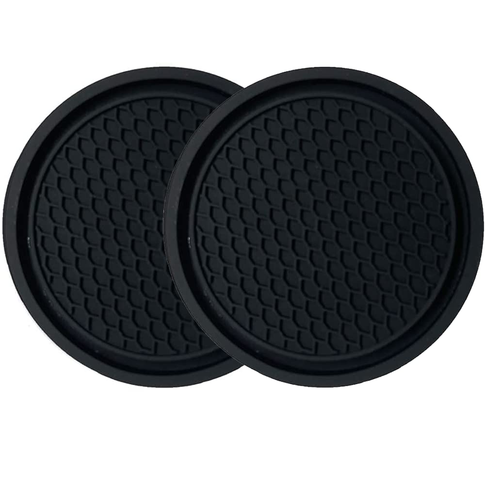 MSDZ Car Cup Holder Coaster 2pcs Car Coasters 2.76 Inch Anti-Slip Shockproof Universal Silicone Cup Coasters Car Cup Holder Coaster Cup Holder Insert Coaster with Car Logo for Jaguar
