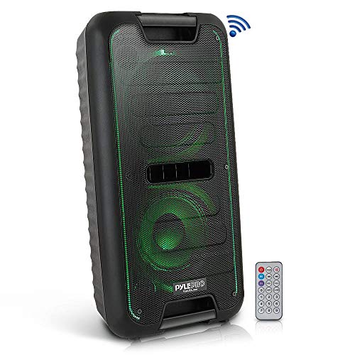 Pyle Wireless Portable PA Speaker System - 360W Bluetooth Compatible Battery Powered Rechargeable Outdoor DJ sound Speaker Microphone Set with MP3 USB SD FM Radio RCA 1/4
