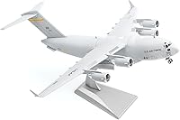 Vista 7 de 1/200 C-17 GlobemasterⅢ Kits de modelo de avión fundido con soporte Transport Metal Airplane Modelo de avión pre-construido del Escuadrón de Ala
