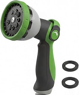 Garden Hose Nozzle hose sprayer nozzle with 10 Adjustable Spray Patterns, Thumb Control On Off Valve with Flow Control for Watering Plants and Lawns, Washing Cars and Pets