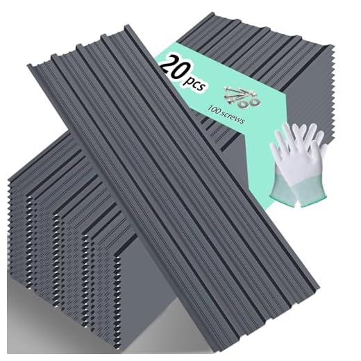 Metal Roofing Panels - Corrugated Galvanized Roof Panels 20 PCS Waterproof Heavy Duty Metal Roof Panels for Outdoor House Storage Stables Patio Garages Sheds,Gray 99 ft²