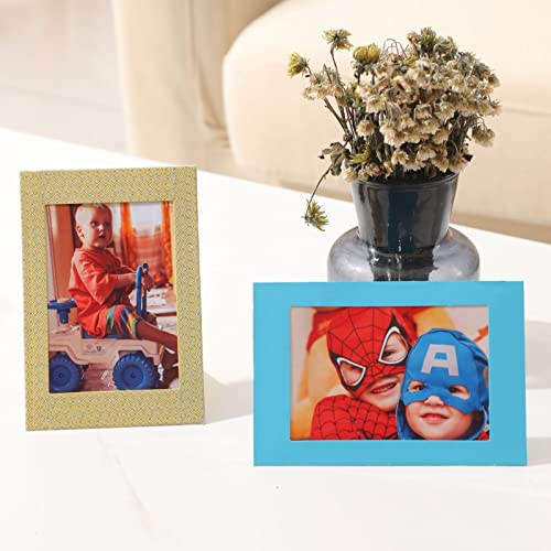 Litpoetic 50 Pack Standing Paper Picture Frames 4X6,Cardboard Photo Frame With Easel,Paper Photo Frame Cards,Gallery Frames Bulk For Wedding, Mother's Day,Diy,Classroom, Multi-Color #TOP3