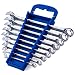 Max Torque 9-Piece Premium Combination Wrench Set, Standard Inch Sizes from 1/4" to 3/4" with Storage Rack Organizer | Chrome Vanadium Steel, Long Pattern, Mirror Chrome Finish