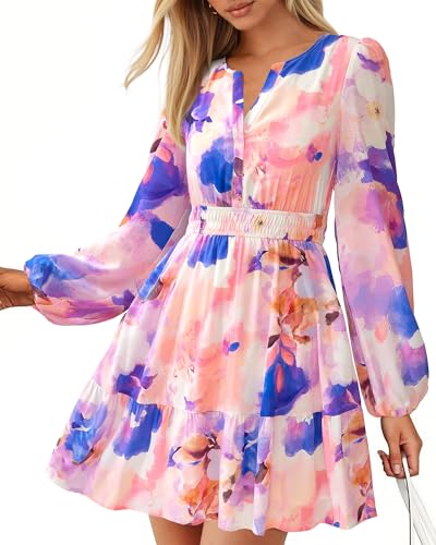 breezy flowy dress - watercolour purple
