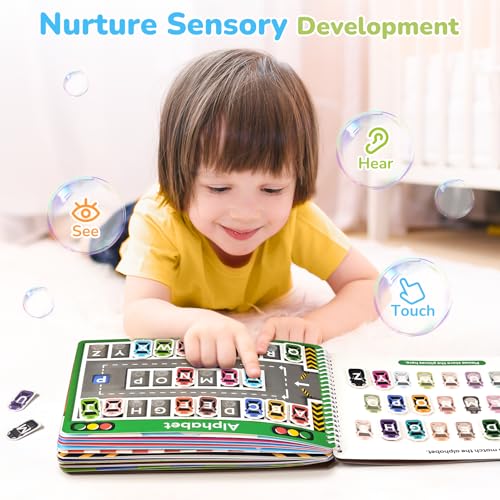 JoyCat Preschool Busy Book for Toddlers 3-5, Learning Activities, Educational Sensory Toys, Autism Learning Material, Back to School, Birthdays Presents for Boys Girls