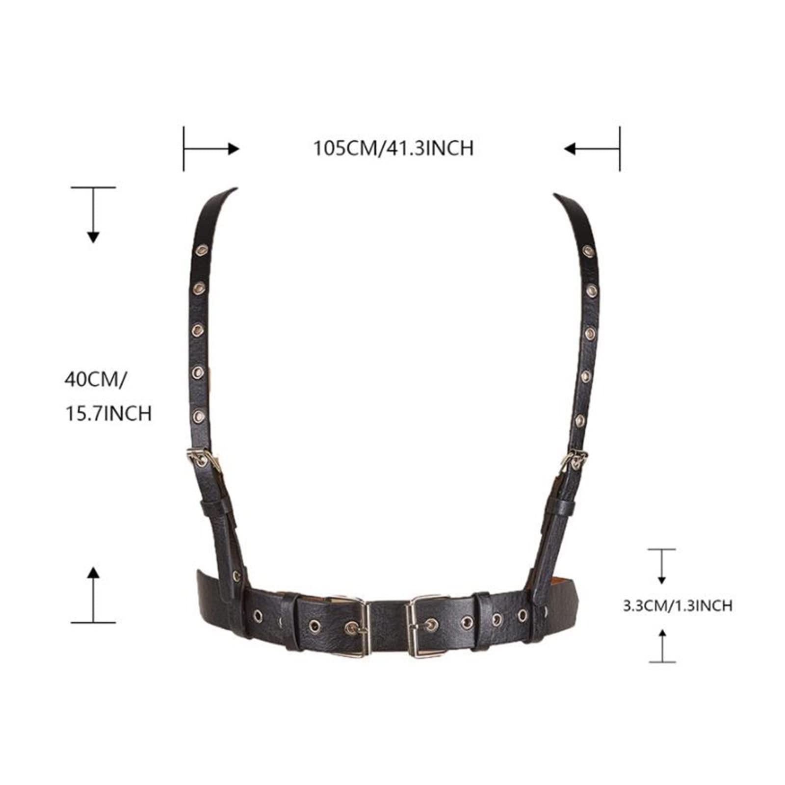 Amazon.co.jp: パンクベルト サスペンダーウエストバンド装飾付き女性