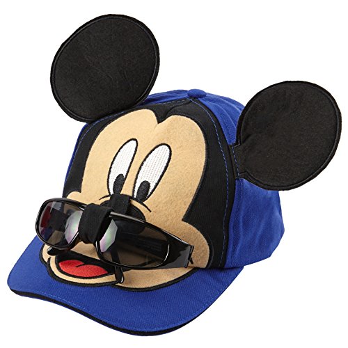 Disney Mickey Mouse Boys Baseball Cap with Removable Sunglasses [2013] Blue