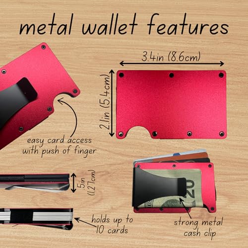 Sandpiper Ink Custom Minimalist RFID Blocking Metal Wallet with Money Clip (Metal RFID/Clip)3