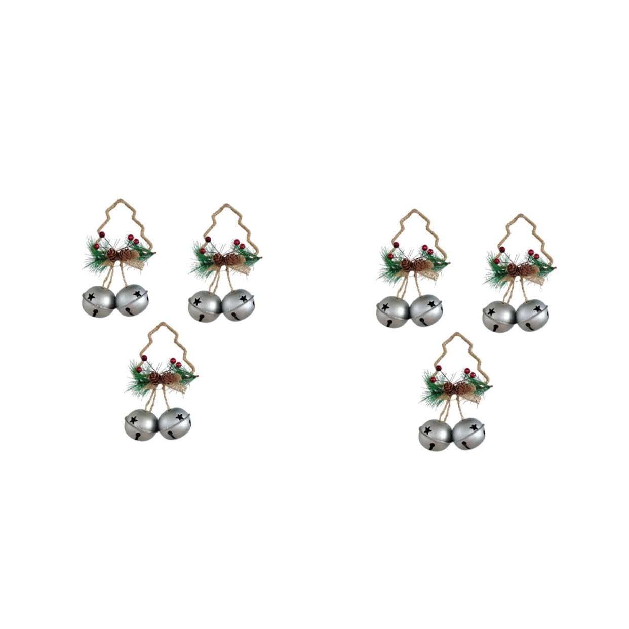 Cabilock 2 Juegos Campanas De Navidad Colgando Campanas De Vaca Navideñas Campana De Oro Guirnalda Adornos Colgantes Navidad Empavesado Festivo Decoraciones Metal 2 Piezas * 2