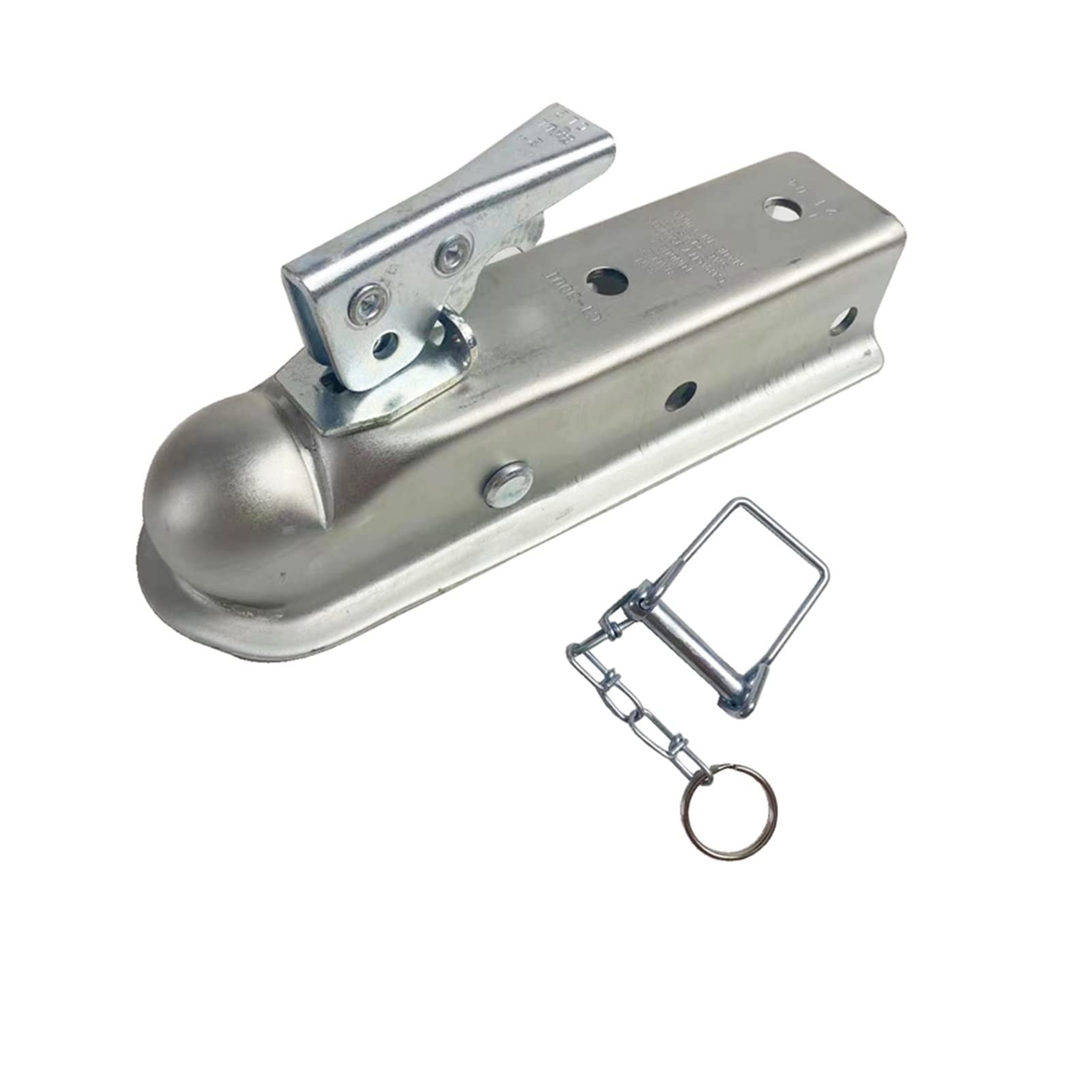 Zaczep przyczepy, Przyczepa 2 "x 2" 3500Lbs przyczepa łącznik przyczepy sprzęgło prostym języka Rv. Części Camper Caravan Akcesoria(Silver)