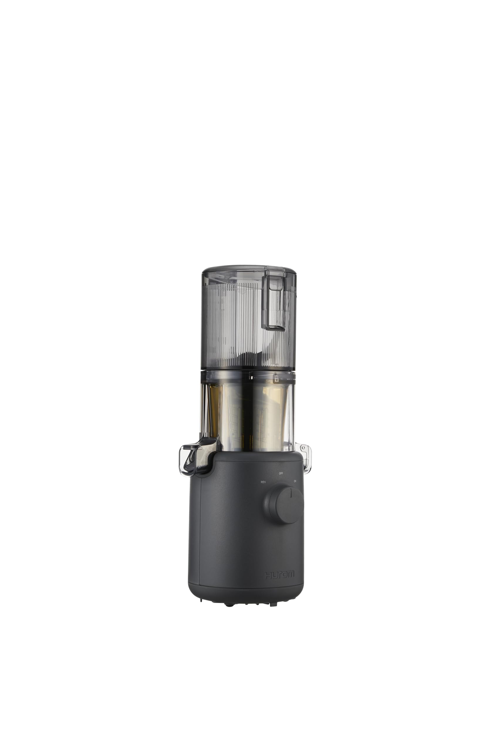 HUROM | Estrattore di succhi | Estrattore per succhi di frutta e legumi | H310A | pressa a freddo | motore silenzioso | facile da pulire | design compatto | 220ml | 100 Watt | Senza BPA (Charcoal)
