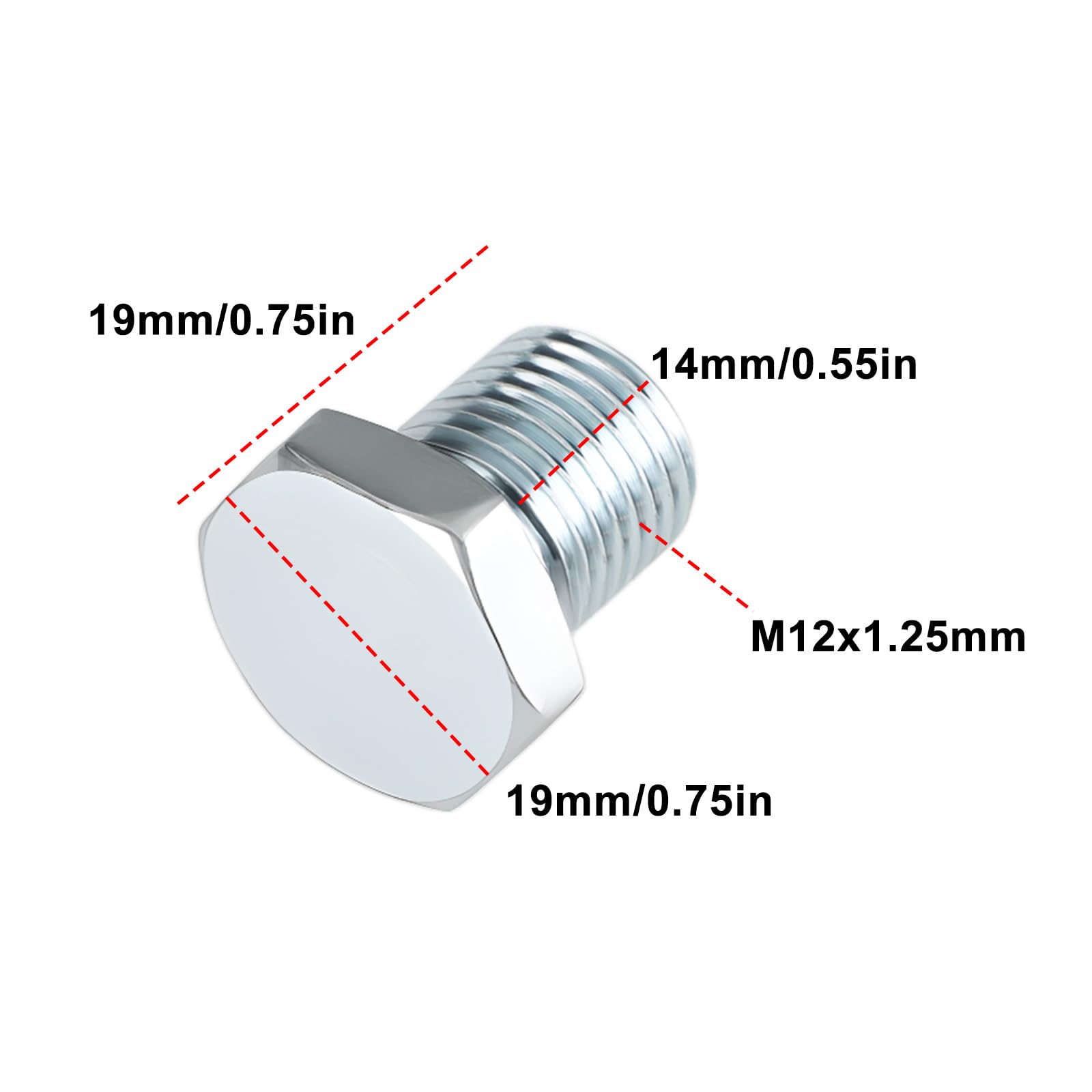 Bouchon De Carter D'huile 55184773 – M12 X 1,25 Mm, Compatible Abarth, Fiat, Jeep, Etc.