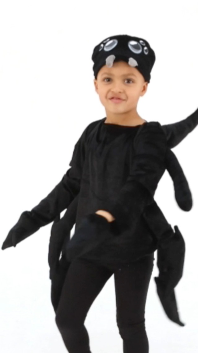 Disfraz Morph Araña Negra para Niños miniatura 7