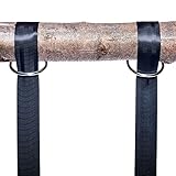 Tree Swing & Hanging Hammock Branch Straps Set of 2 for Adults & Kids, Heavy Duty Kit, Stainless Steel Rings & Locking Carabiners, up to 2000lbs capacity, Light & Portable Hanger, Easy To Install