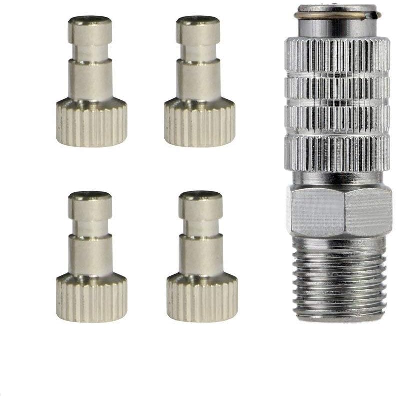HUBEST Airbrush Quick Coupler Quick Release Adapter Connecter 1/8" for Badger Airbrush with 4 Male Fitting