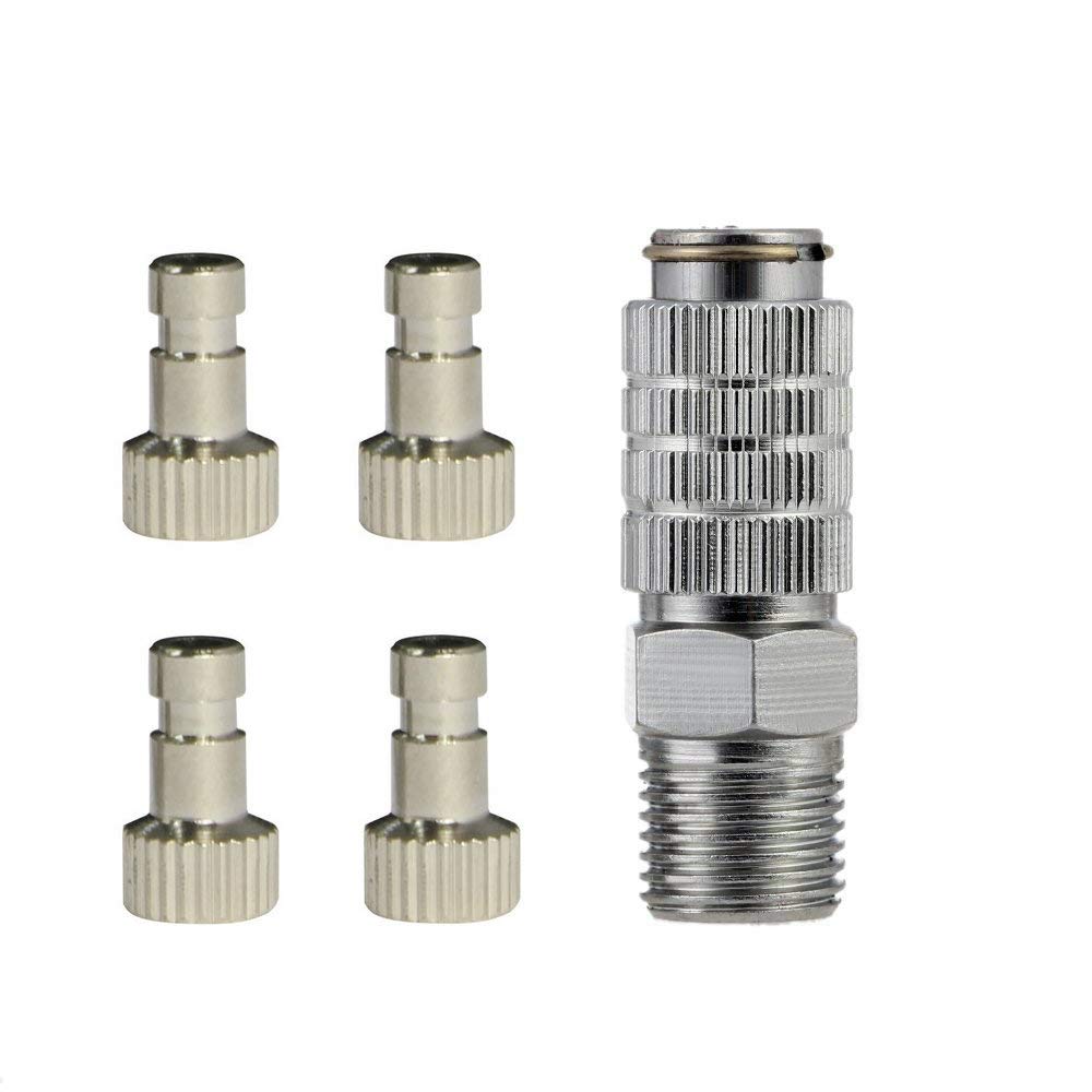 ABESTAirbrush Quick Coupler Quick Release Adapter Connecter 1/8" for Badger airbrush with 4 Male Fitting