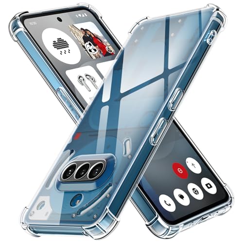 ivoler Funda para Nothing Phone 3a, Carcasa Protectora Antigolpes Transparente con Cojín Esquina Parachoques, Suave TPU Silicona Caso Delgada Anti-Choques Case
