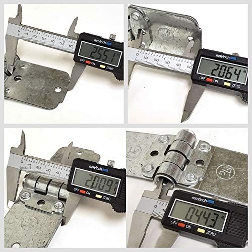 6 Set x Transglobal Mild Steel Roll Up End Hinge (Metallic)+Steel Roller (1.00") Works with Freight Trailer Truck Roll Up Door (TG-69035, TG-61174)