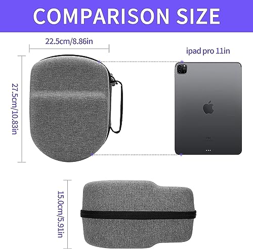 Image of Careflection Carrying Case for Meta Quest 2 3 3s Pico 4 4 Pro Compatible with Headset, Elite Strap and Quest 2 Accessories, Hard Travel Case Protective Storage, (Grey)