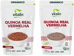 Kit 2 Quinoa Real Vermelha Orgânica: Em Flocos, Em Grãos