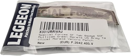 Miniatura 5 de Special Forces SF Tab Badge SOF Multicam Green Boinas Ejército de EE. UU. Tactical Moral Touch Fastener Patch
