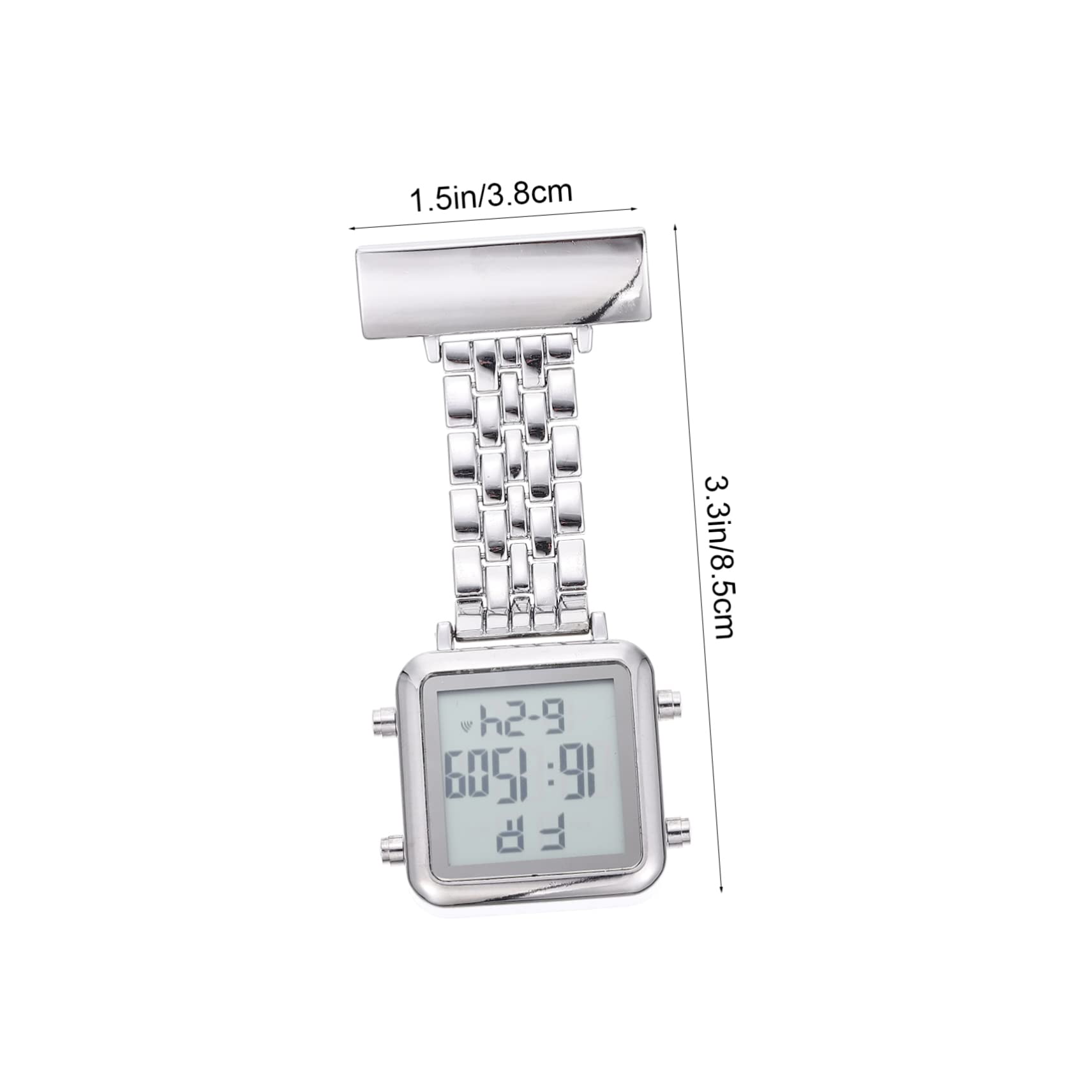 SHERCHPRY tavolo dell'infermiere orologio da tasca del medico orologio fob zaino ladies watch women watch da infermiera con display digitale da e lega Silver