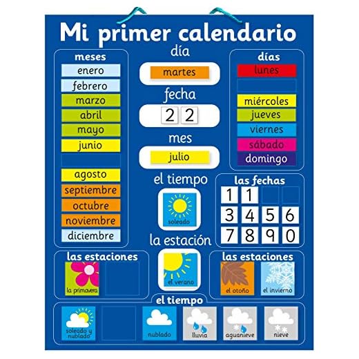 Mi Primer Calendario Magnético - placa rígida de 40 x 32 cm con gancho para colgar