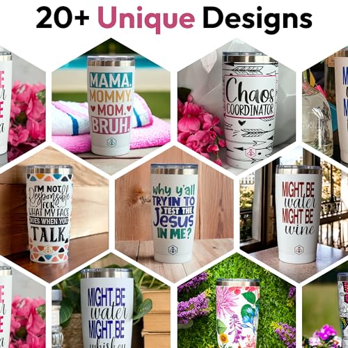 Biddlebee Copo de caneca de café de viagem com tampa deslizante | Copo térmico de aço inoxidável à p