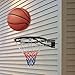 DYNWAVE Basketball Rim, Basketball Goal Double Spring Solid Steel Backboard Rims Wall Mounted Basketball Hoop for Indoor Outdoor Game, Black