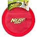 Nerf Dog Nylon Flyer Dog Toy, Flying Disc, Lightweight, Durable and Water Resistant, Great for Beach and Pool, 9 inch diameter, for Medium/Large Breeds, Single Unit, Red