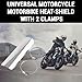 Klanata Motorcycle Exhaust Heat Shield, Heat Wrap for Exhaust Pipe, Universal Muffler Cover Heel Guar, 228 x 64mm / 9'' x 2.5'', for Motorbikes with 50mm-70mm Exhaust Pipe Diameter