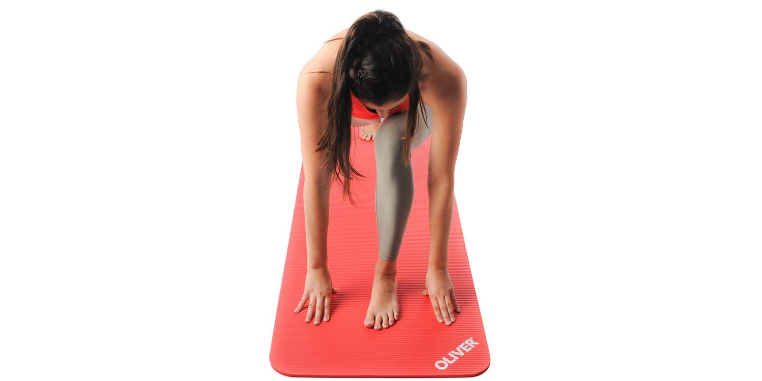 Oliver Tappetino Fitness Antiscivolo per Yoga Pilates e Allenamento a Casa Tappeto Palestra Spesso e Ammortizzante