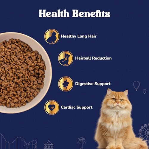 Image of Carniwel Persian Adult Dry Cat Food with Antarctic Krill | 3X Healthy Skin & Coat | Easy Digestion & Hairball Reduction, 1Kg