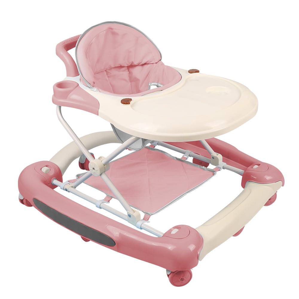 asiento de bebé para mesa de actividades, saltadores suspendidos, andador con música y luces, 67 x 72 x 92 cm, rosa (A)