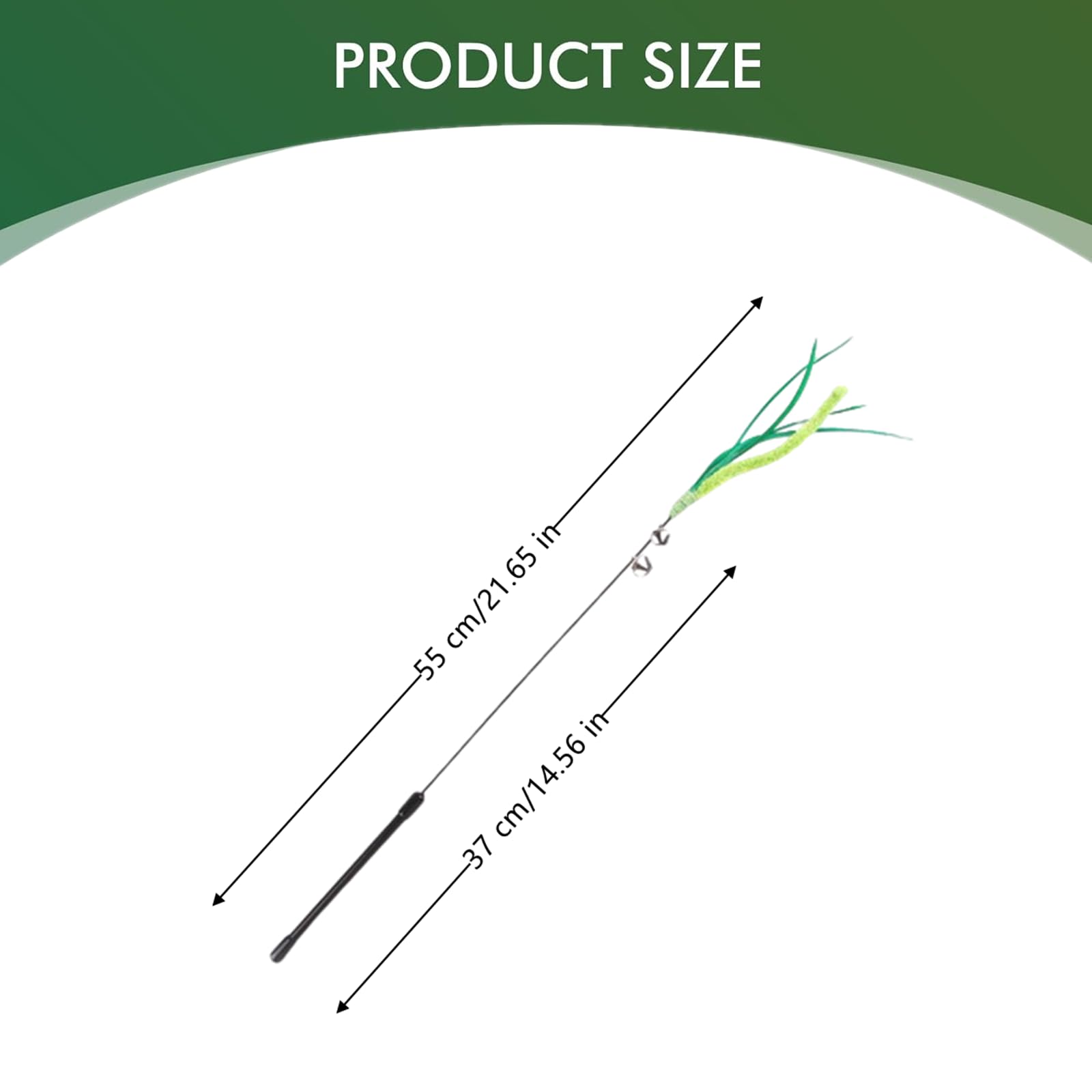 ZWxqysp 2 PCS Cat Wire Toy Interactive Cat Teaser Wands Cat Wands Cat Feather Wands for Indoor Cat Chase Toys