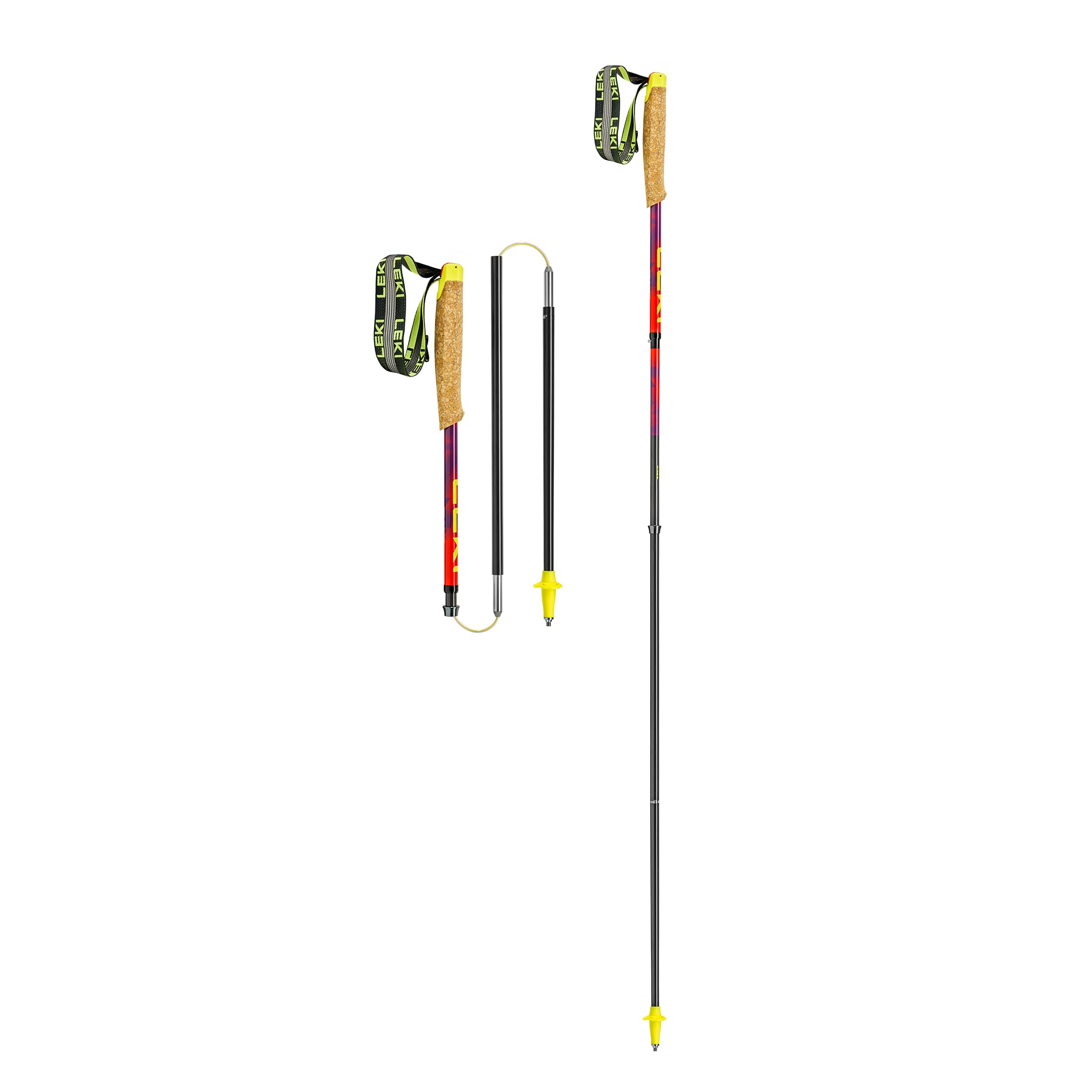 LEKI Neotrail Pro FX.One SL kijki do biegania w terenie dla kobiet i mężczyzn, włókno węglowe i składane, długość stała, ultralekkie