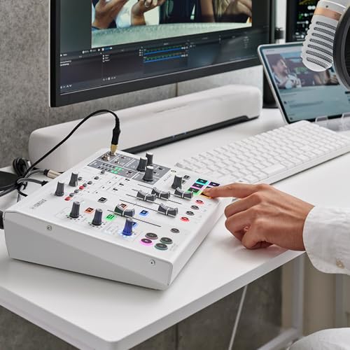 Image of Yamaha AG08 White 8-Channel USB-C Audio Interface and Live Streaming Mixer | with DSP Effects, Cubase AI & WaveLab Cast